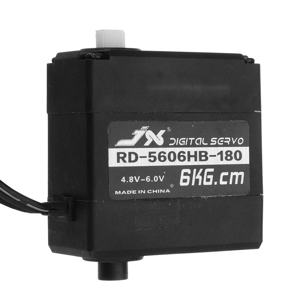 JX RD-5606HB-180 6KG Цифровой пластиковый двухосный рулевой механизм 180 ° Сервопривод для RC-роботов