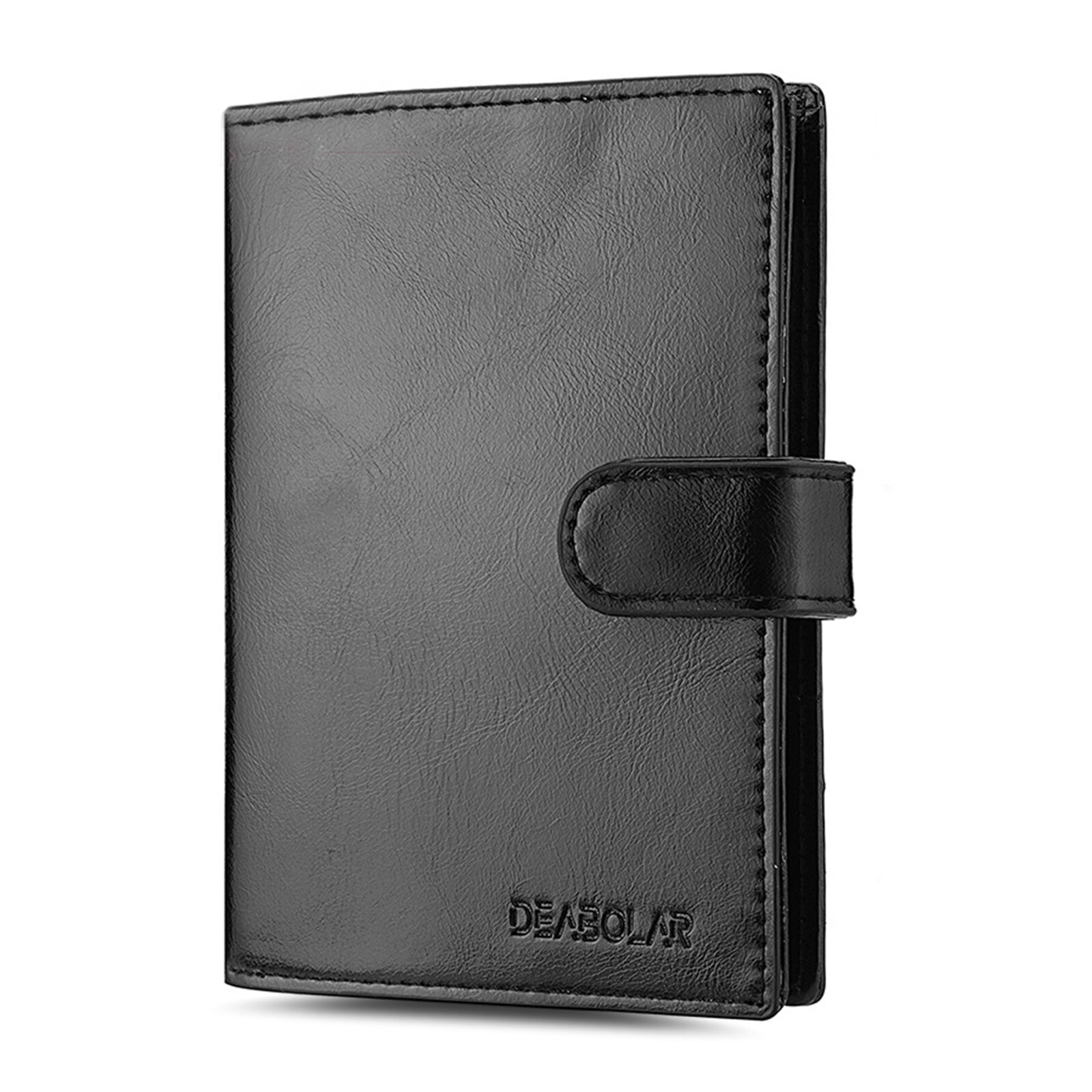 Menico Men Faux Leather Multifunctional Wallet Multi-Card Slot Wallet Portable Multiple Card Slot Passport Storage Walle