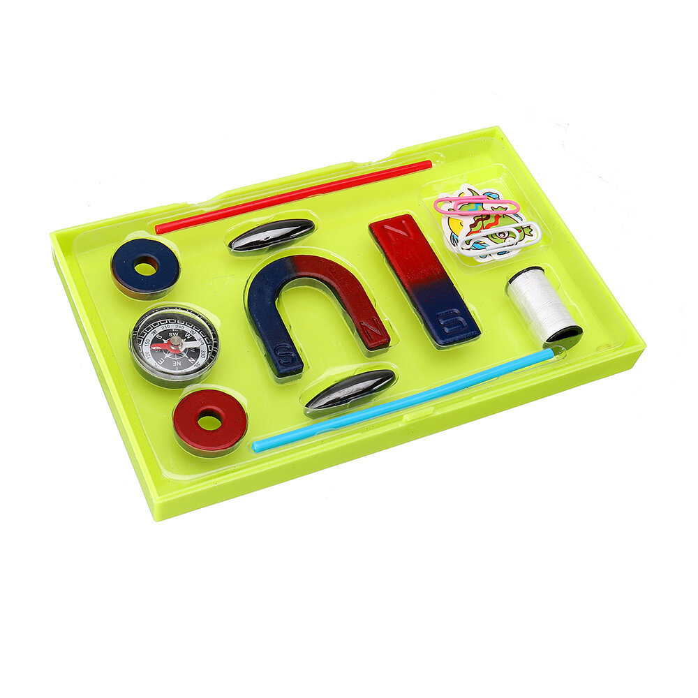 U Shaped Horseshoe Magnet Compass Kit Magnetic Field Physics Experiment Education Teaching Toys