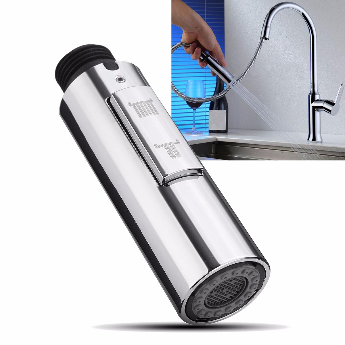 2 Function Replacement Pull Out Spray Mixer Tap Bath Sink Faucet Shower Head