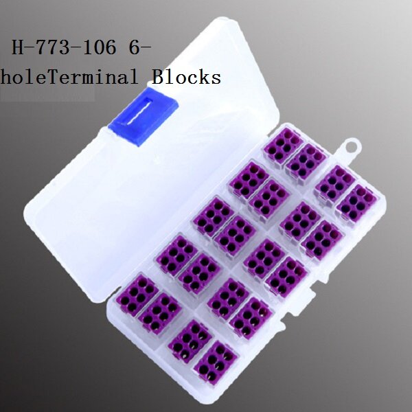 

HORD® 20 Pcs H-773-106 6 Holes Electrical Connectors for Decoration Lamps with Transparent Box