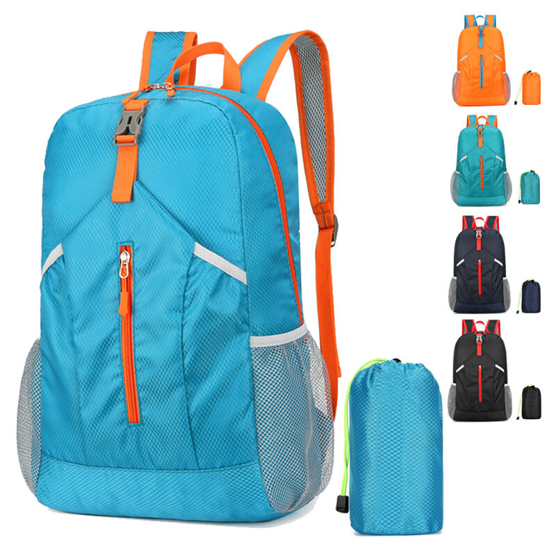 Unisex vonkajší športový vodotesný batoh, ľahký, zložiteľný, 25L, turistika, fitness, kemping, lezenie, cestovanie