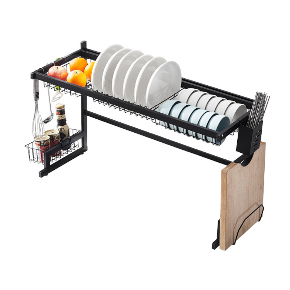 65/85cm dish drying rack organizer over sink kitchen draining storage holder drain rack Sale