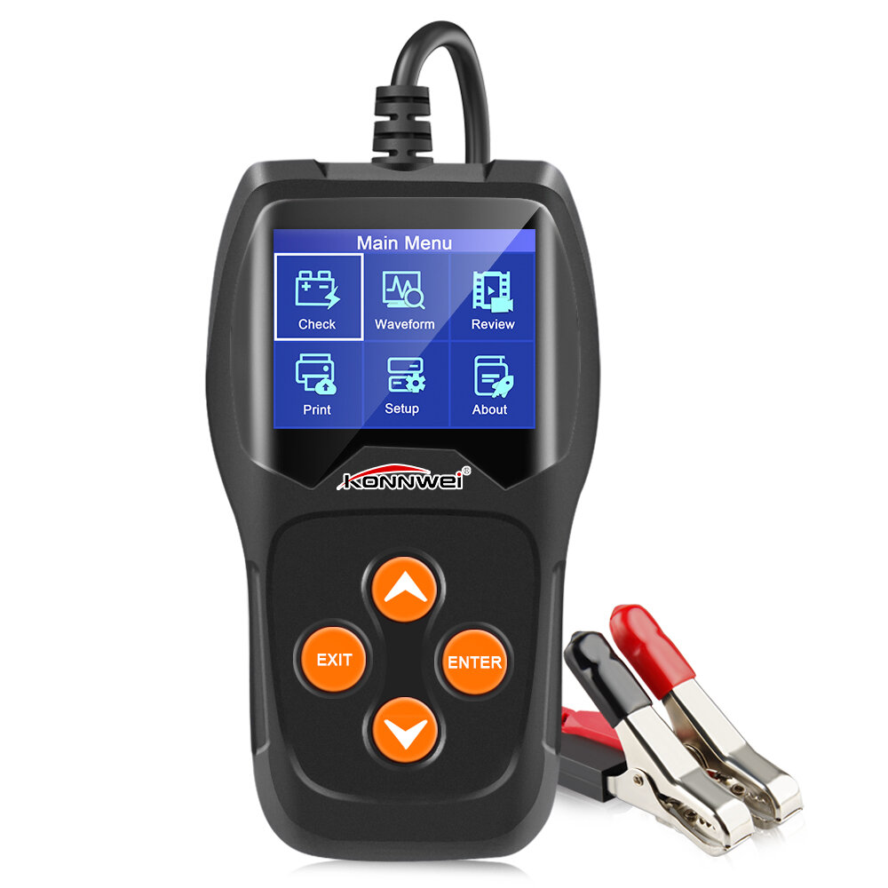 Στα 32.10€ από αποθήκη Κίνας | KONNWEI KW600 Professional Car Digital Battery Tester 100 2000CCA 12V Auto Battery Load Analyzer Cranking Diagnostic Tool
