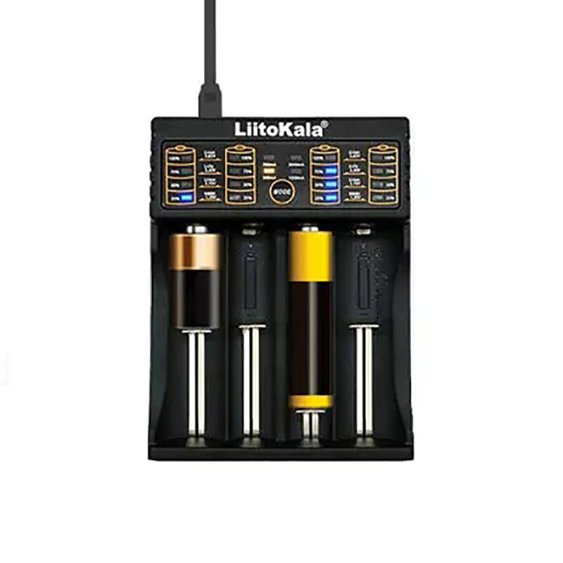 

Liitokala Lii-402 Micro USB DC 5V 4Slots 18650/26650/16340/14500 Батарея Зарядное устройство