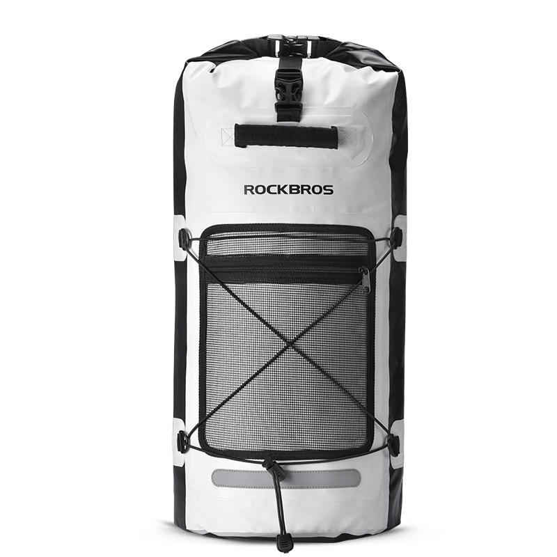 ROCKBROS 28L Camping Backpack Outdoor Shoulder Bag Waterproof Climbing Drifting Fishing Upstream Foldable Cylinder Bag