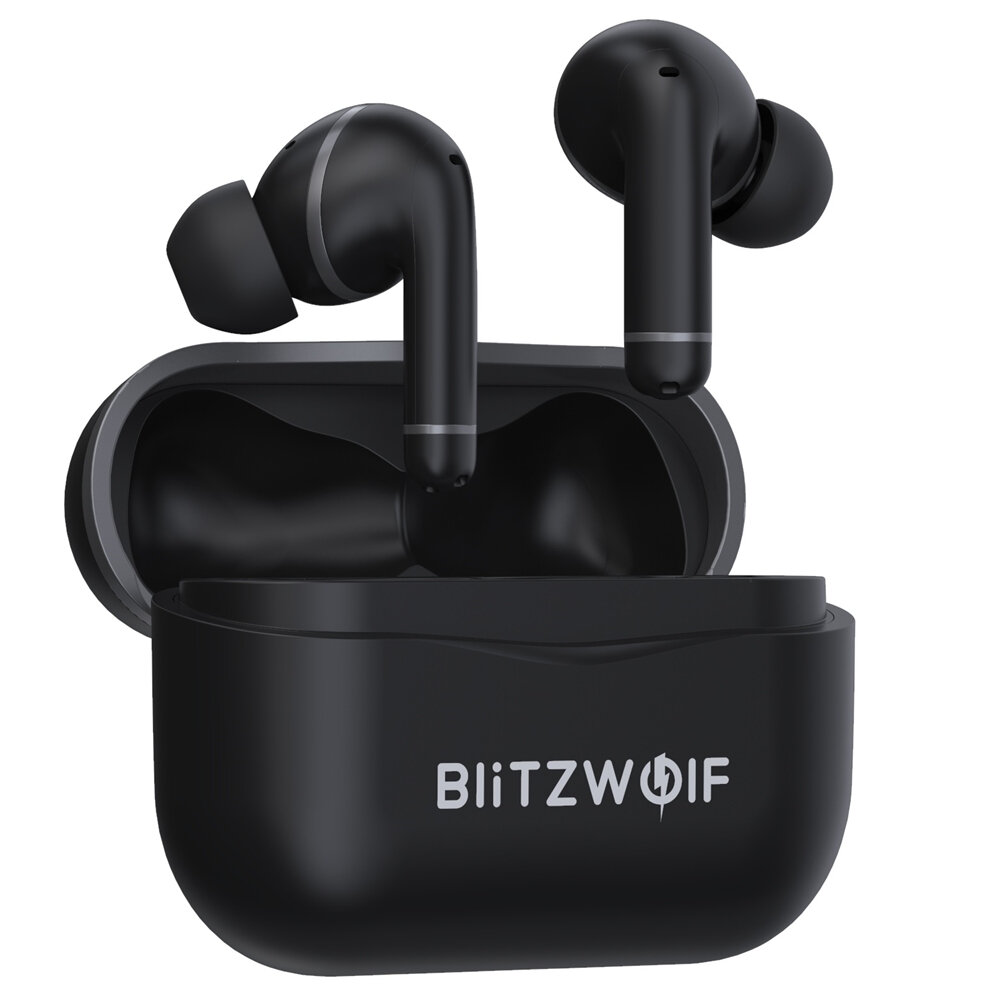 BlitzWolf® BW-ANC3 bluetooth V5.0 Earphone Dual Active Noise Cancelling HiFi Stereo Bass Sports Headphone with 6 Mic HD Calls