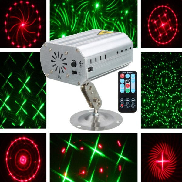 Mini Auto/Voice LED Projector Stage Light 12 Patterns DJ Disco Party Club Lamp AC100-240V