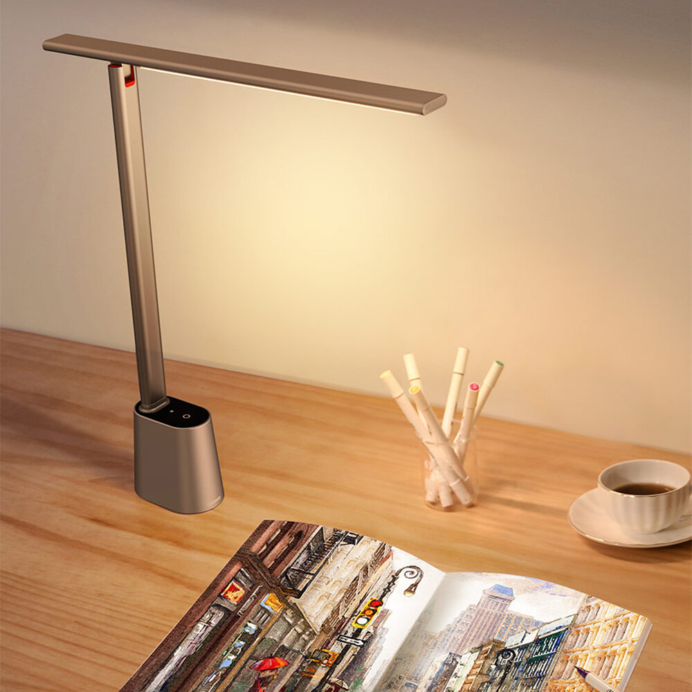 

BASEUS Smart Light Sensing LED Table Lamp Eye Protection 180 Degree Foldable Brightness Stepless Adjustment Desk Lamps F