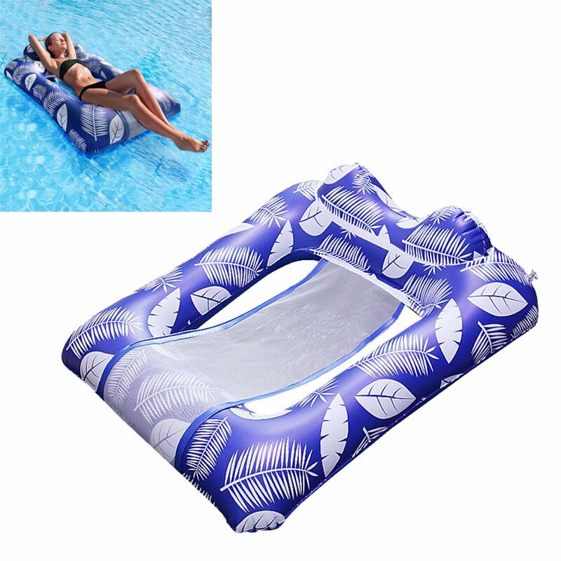 Inflatable Pool Hammock Foldable Float Lounger Floating Row Air Mattresses Bed Swimming Pool Water Sports Recreation Toys