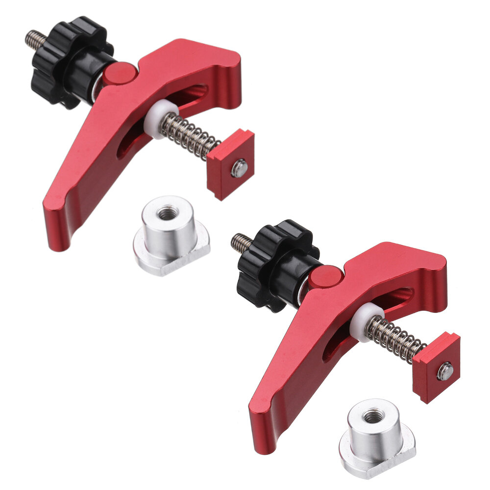 Hold Down Clamp T-Slot T-Track Clamp Quick Acting Aluminum Alloy Woodworking Tool 