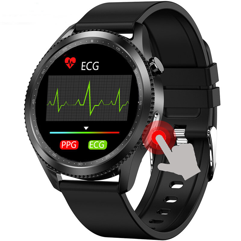 North Edge E102 1,28 inch full-touchscreen ECG-monitor Hartslag Bloeddruk SpO2 Lichaamstemperatuurme