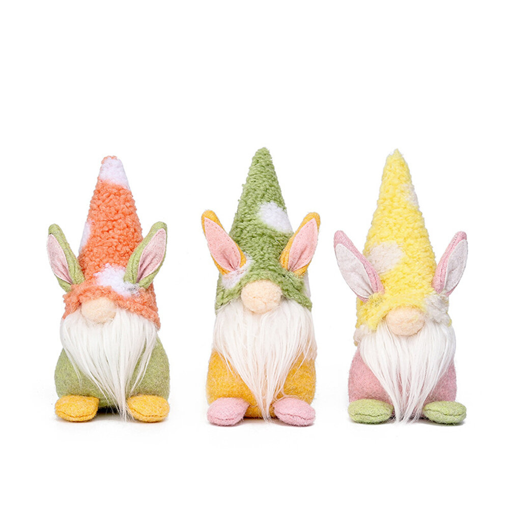 

1pc Easter Cartoon Rabbit Doll Desktop Bunny Ornament Toy Home Festival Party Decoration Scene Layout Supplies for Child