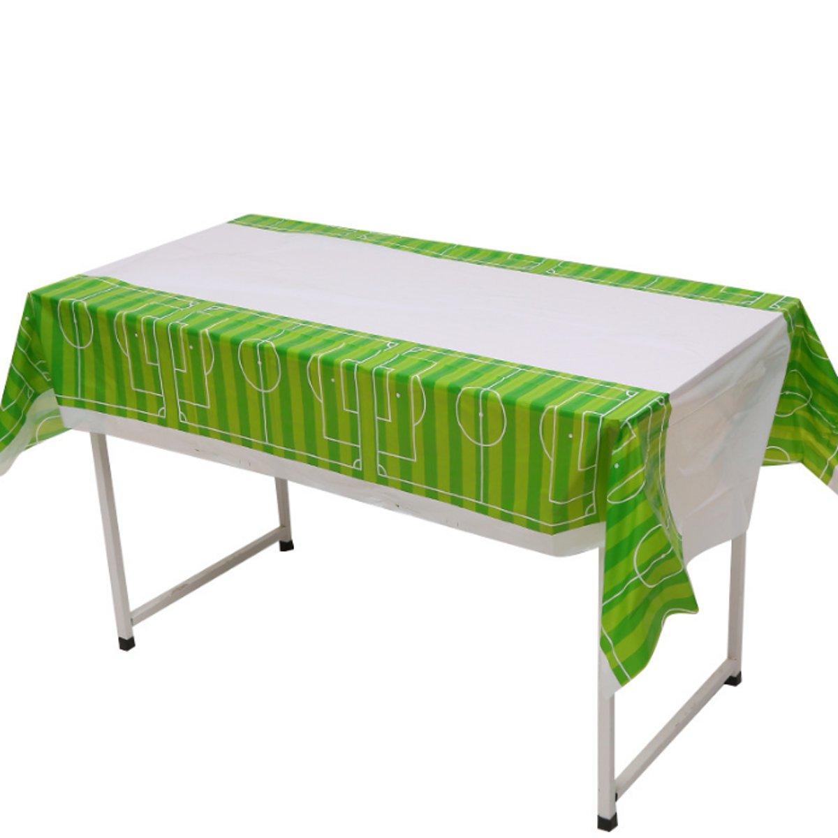 1.8x1.08 m toalha de mesa de futebol de mesa de impressão tampa de plástico descartável piquenique mat