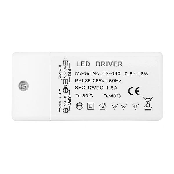 AC85-265V To DC12V 18W LED Driver Power Supply Transformer for MR11 MR16 Light Bulb