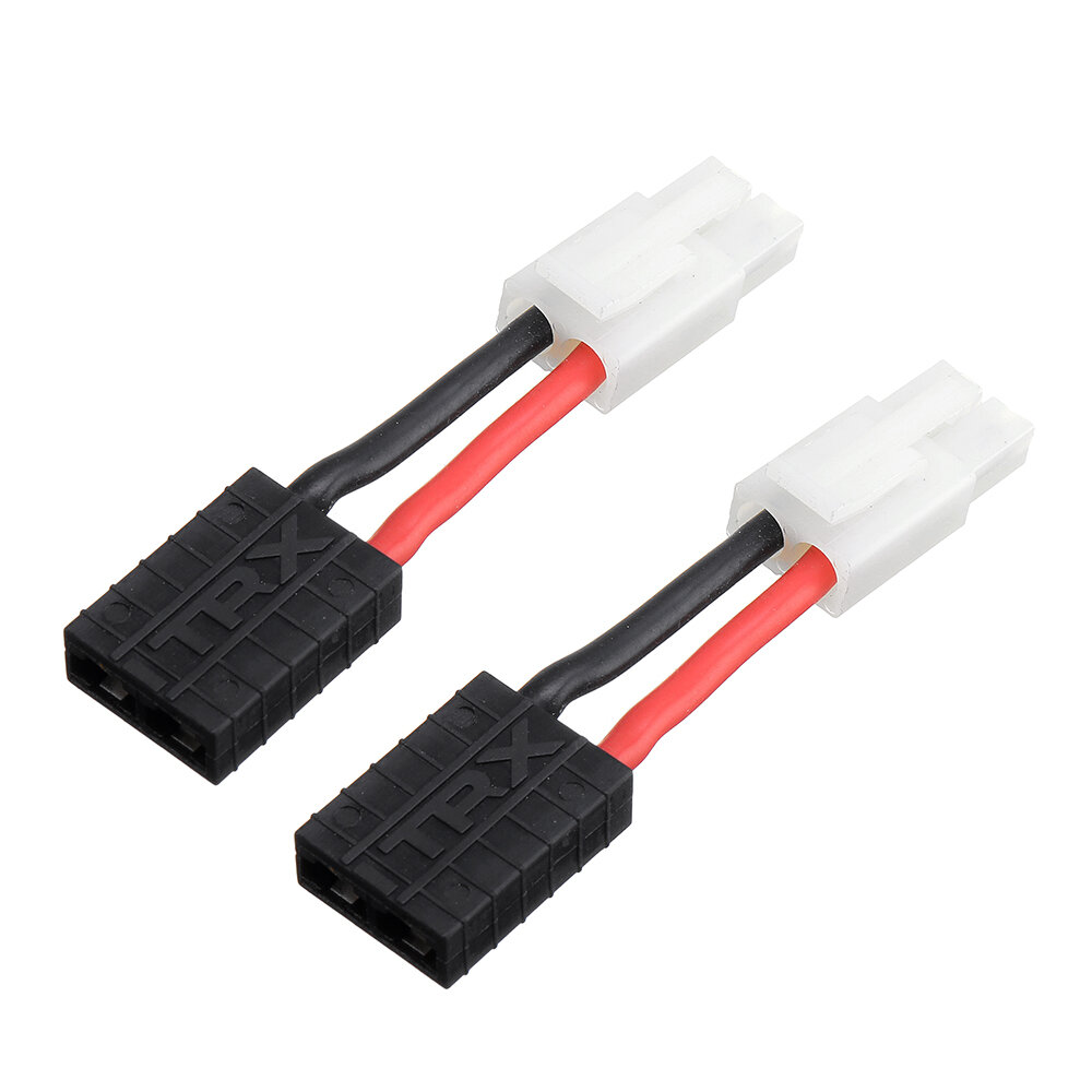 2Pcs EUHOBBY 45mm 14AWG TRX Plug to Tamiya Male/Female Plug Connector Adapter Charging Cable