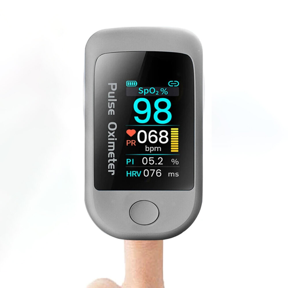 

Boxym Smart bluetooth 5.1 Fingertip Pulse Oximeter HRV Heart-Rate Variability Meter Monitor APP Control Data Record Oxim