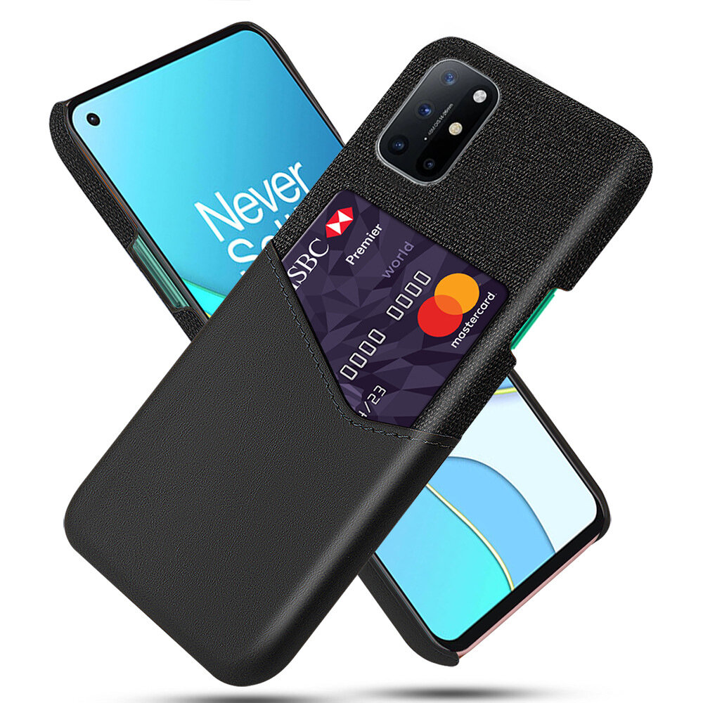 

Bakeey for OnePlus 8T Case Luxury PU Leather + Cloth with Card Slot Shockproof Anti-Scratch Protective Case
