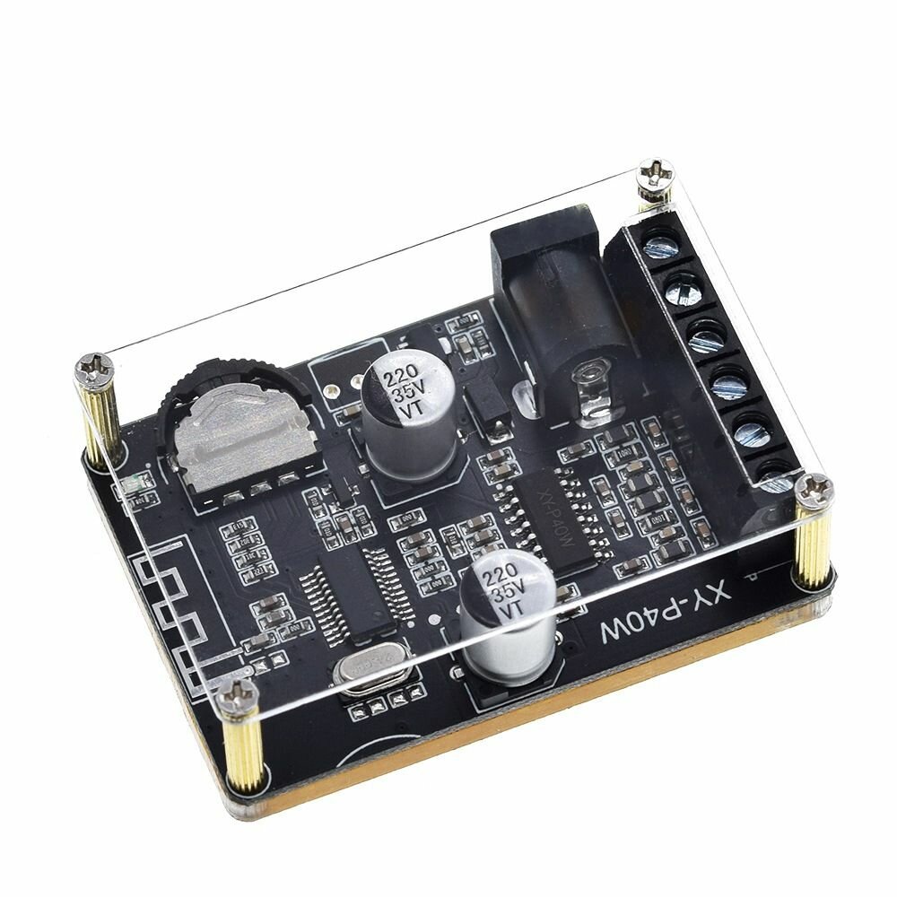 

10pcs XY-P40W 40Wx2 Dual Channel bluetooth 5.0 Stereo Audio Power Digital Amplifier Board DIY Amplifier DC5-24V with She