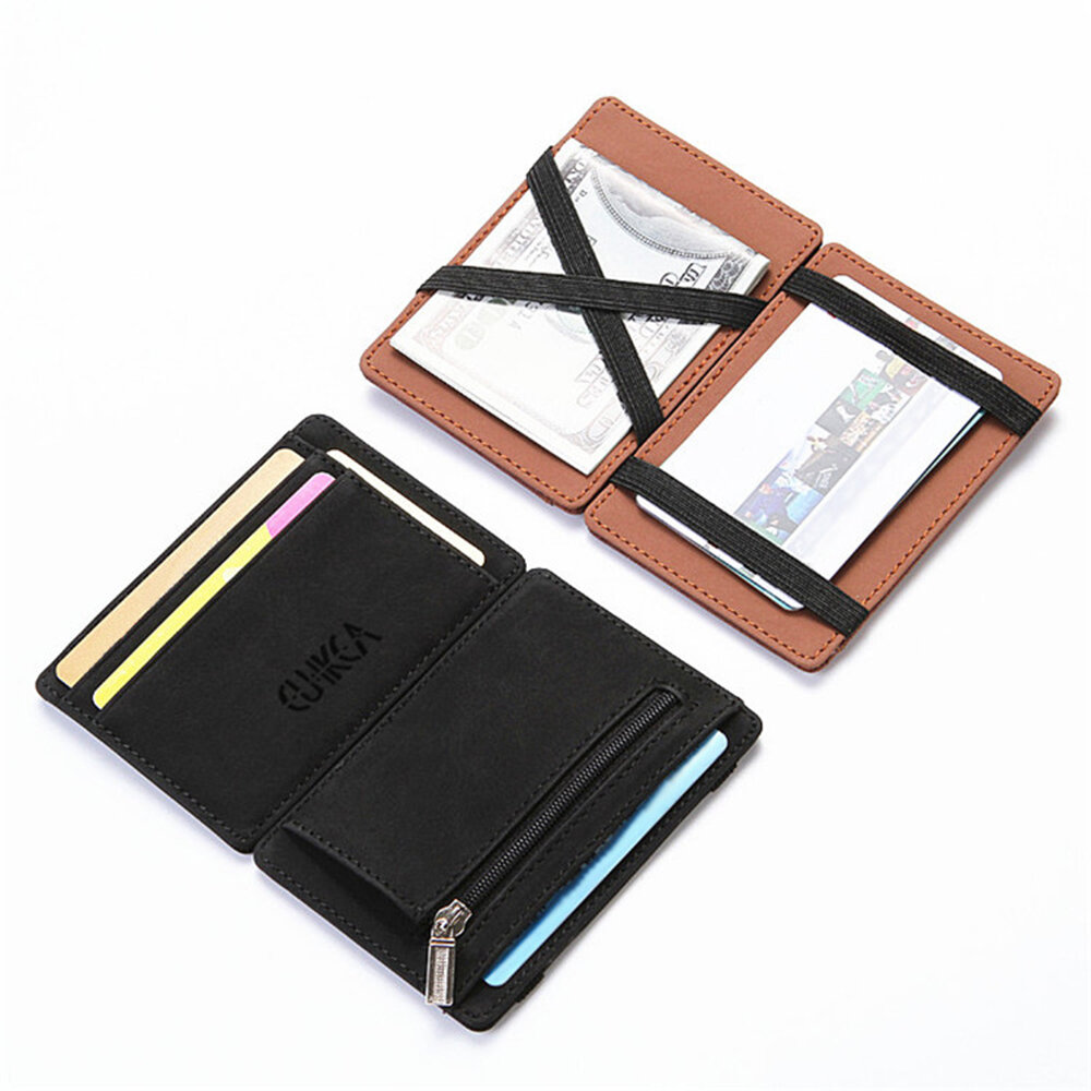 CUIKCA Short Business Card Book Wallets PU Leather Vintage Coin Holder Office Card Holder Supplies