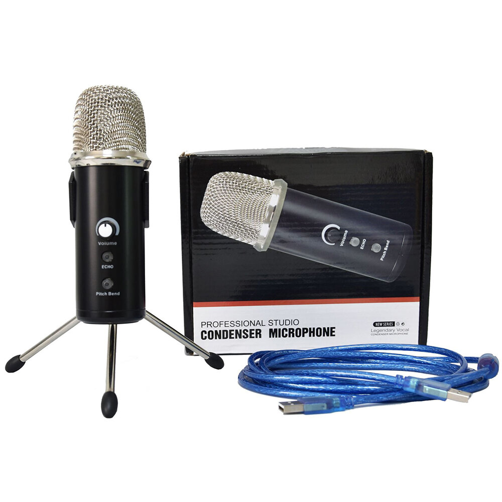 Studio Professionele condensatormicrofoon USB-microfoon voor mobiele telefoon Video-opname Live-uitz