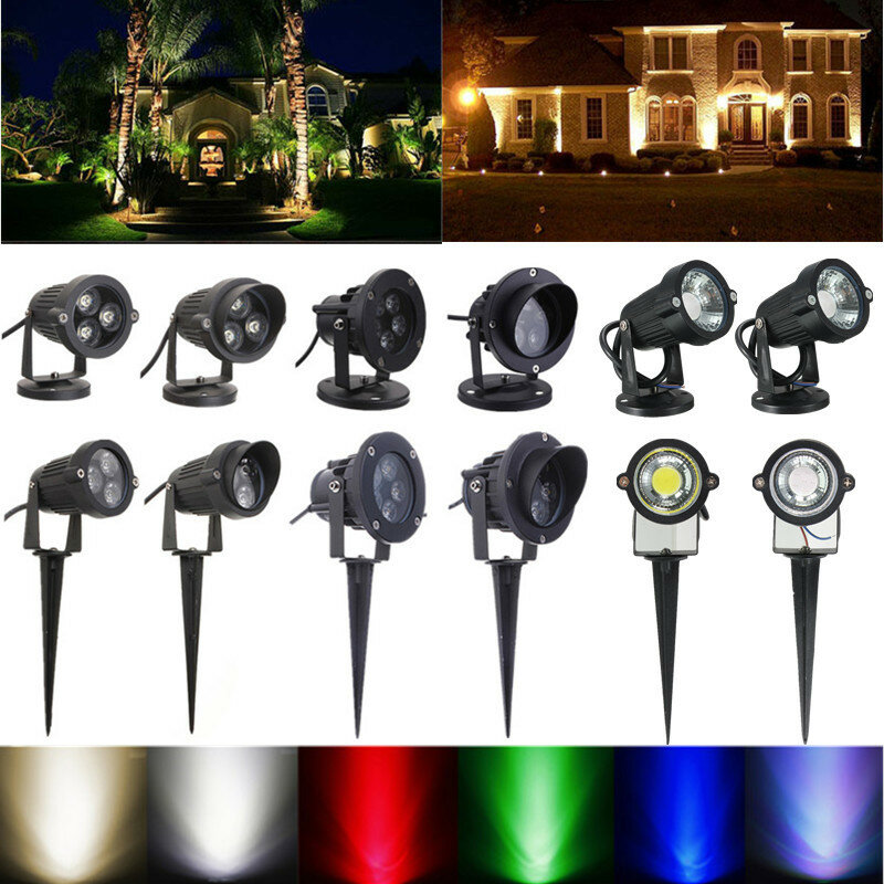 3W IP65 LED Flood Light With Rod For Outdoor Landscape Garden Path AC85-265V Path Light Christmas Decorations Lawn Light