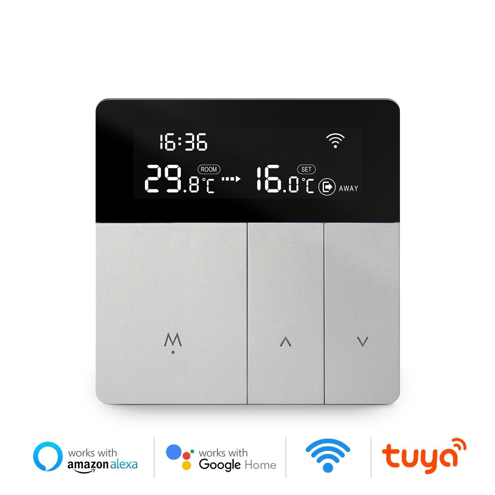 Heatcold TH213 Smart Thermostat Sliver Electric Heating Temperature Controller APP Real Time Remote 