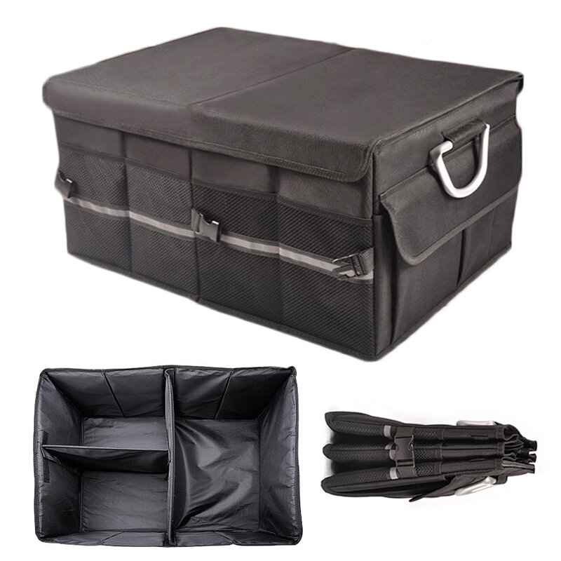 Caja de almacenamiento multifuncional para el maletero del vehículo, impermeable, plegable, organizador portátil para herramientas y contenedor de interior de coche.