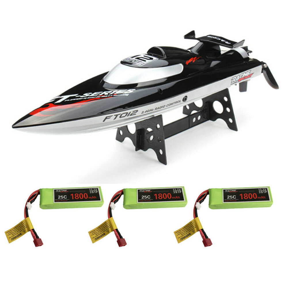 Feilun FT012 RTR Several Battery Upgraded FT009 2.4G Brushless RC Racing Boat 45km/h Vehicles Model 