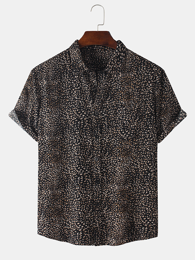 

Мужская рубашка с абстрактным принтом Up Винтаж Рубашки с коротким рукавом