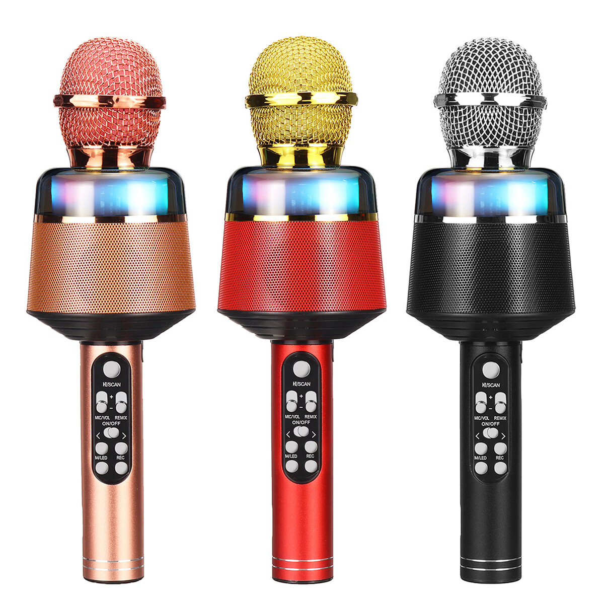 

Wirelss bluetooth Microphone DSP Noise Reduction Karaoke Mic Recorder HIFI Stereo Speaker Portable Handheld Singing Play