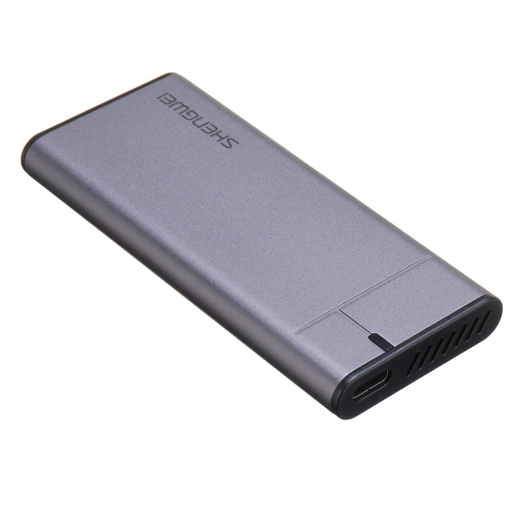 Shengwei Type C USB3.1SSD外付けハードドライブエンクロージャーM.2NVMEハードディスクボックス10Gbps、Type CケーブルZSD2001J