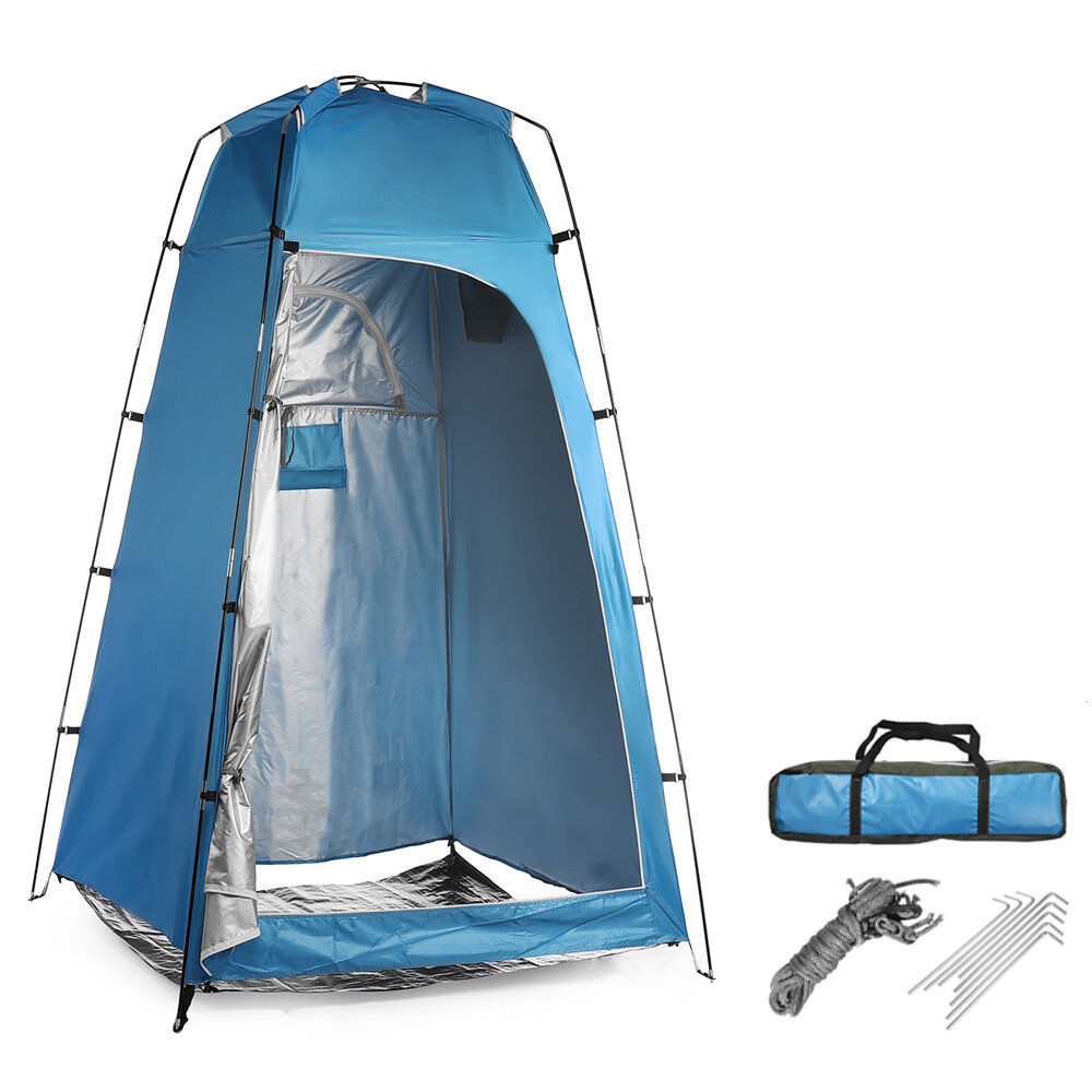 Single People Shower Tent Changing Room Bathing Tent Rain Shelter Camping Toilet Outdoor Hiking with Storage Bag
