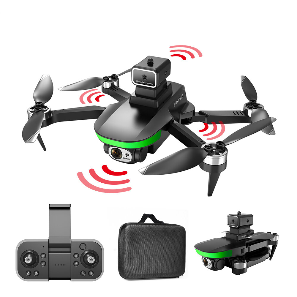 LSRC-S5S 2.4G WIFI FPV With 6K HD Dual Camera 18mins Flight Time Optical Flow Positioning Brushless Foldable RC Drone Qu