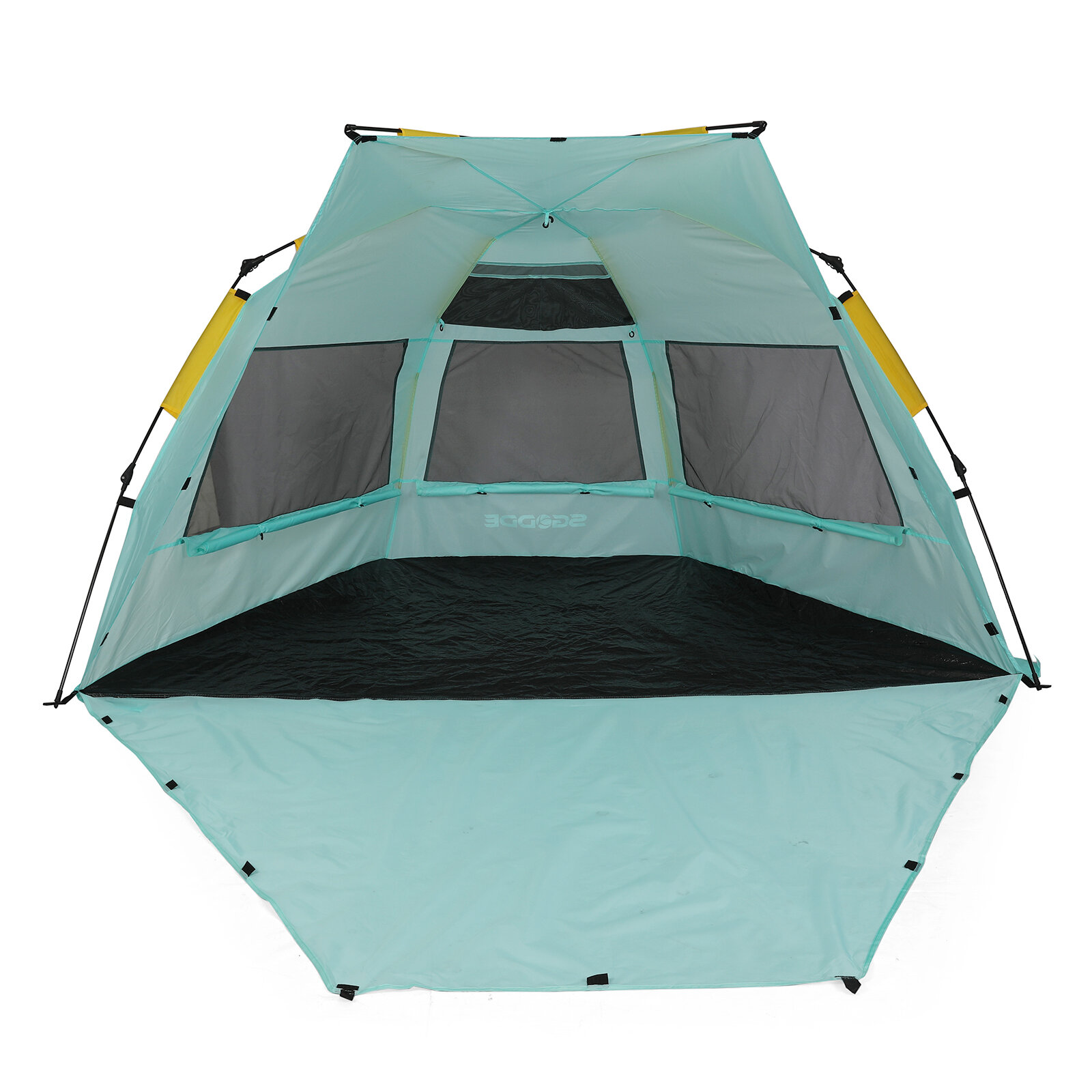 Tenda de acampamento 210T para 3-4 pessoas à prova d'água e resistente UP50 + UV para acampamento ao ar livre Praia