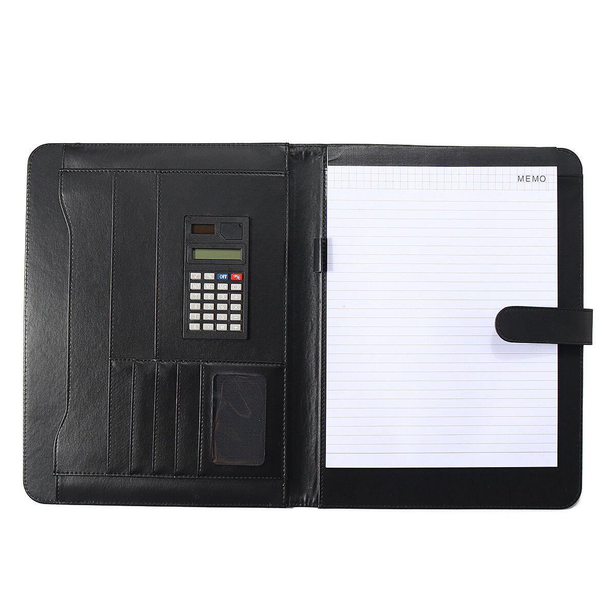 A4 Conference File Folder Soft Leather Portfolio Organiser with Calculator Travel Journal Daily Plan Business Supplies