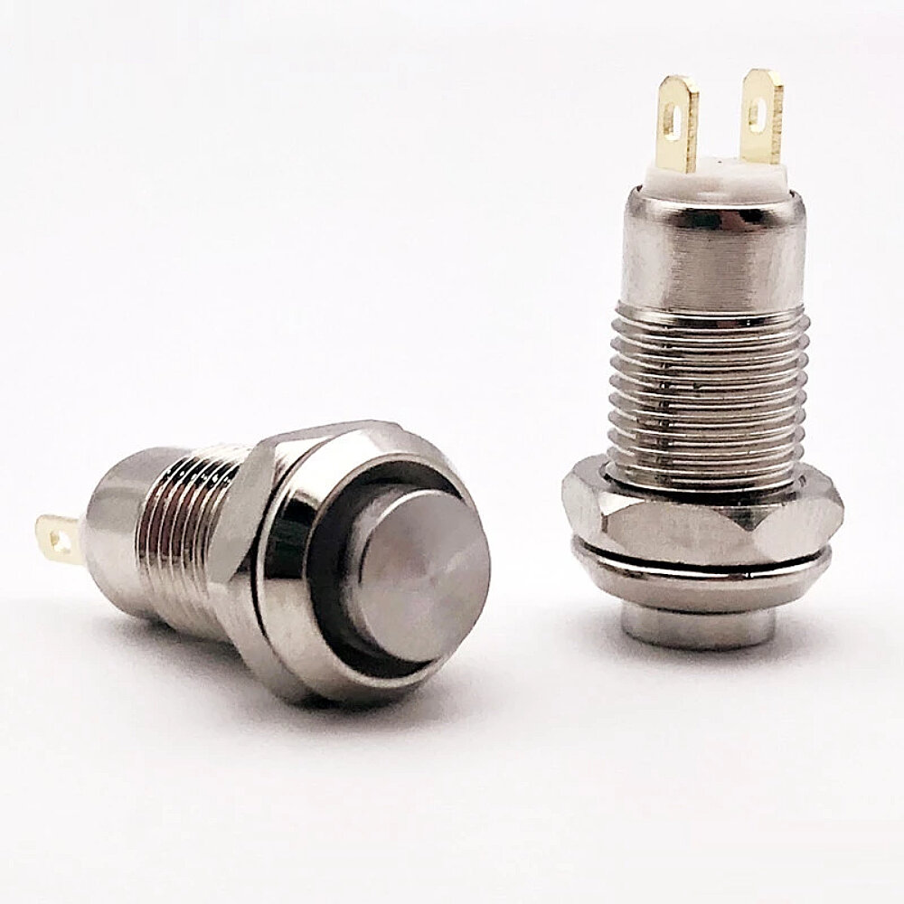 1PCS 8mm Paneelgat Metalen Drukknop Mini Ronde Momentary / Locking