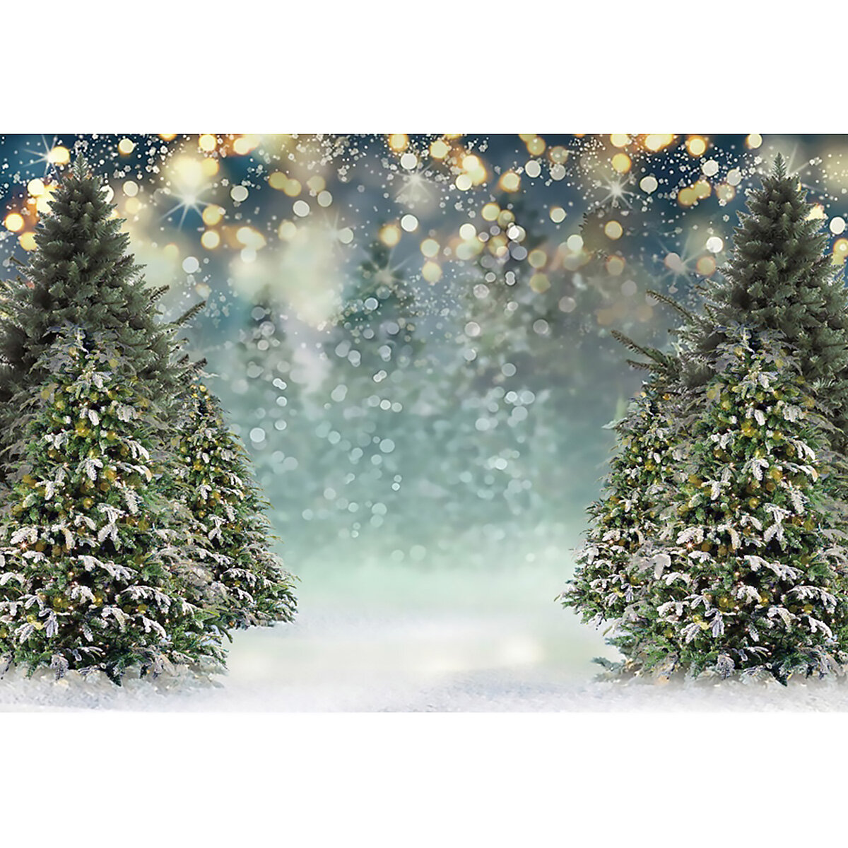 0.9x1.5m 1.5x2.1m 1.8x2.7m Winter Snowflake Christmas Tree Photography Backdrops Glitter Decoration 