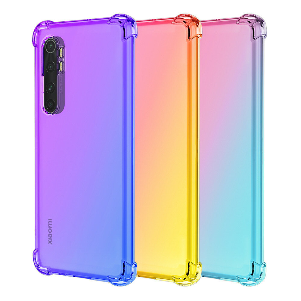 

Bakeey Gradient Color with Four-Corner Airbag Shockproof Translucent Soft TPU Protective Case for Xiaomi Mi Note 10 Lite