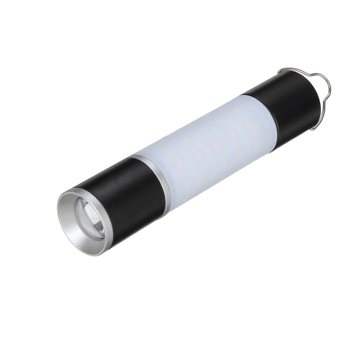 Lanterna de acampamento LED portátil em liga de alumínio e ABS, recarregável via USB, com zoom e opção de 5PCS/1PCS, para uso ao ar livre, em tendas ou como luz noturna portátil.
