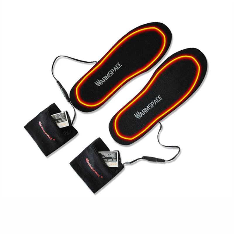 ウォームスペース USB電気ヒーターインソール シンプルな女性 男性用ヒーティングクッション 冬用挿入用品 充電可能なシューズパッド フットウォームパッド