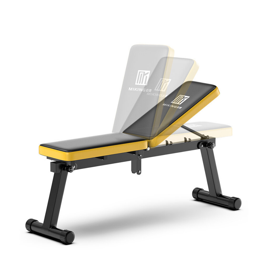 MIKING Opvouwbare halterbank Multifunctionele sit-up buikbank Soft Home Gym Oefening Fitnesskruk