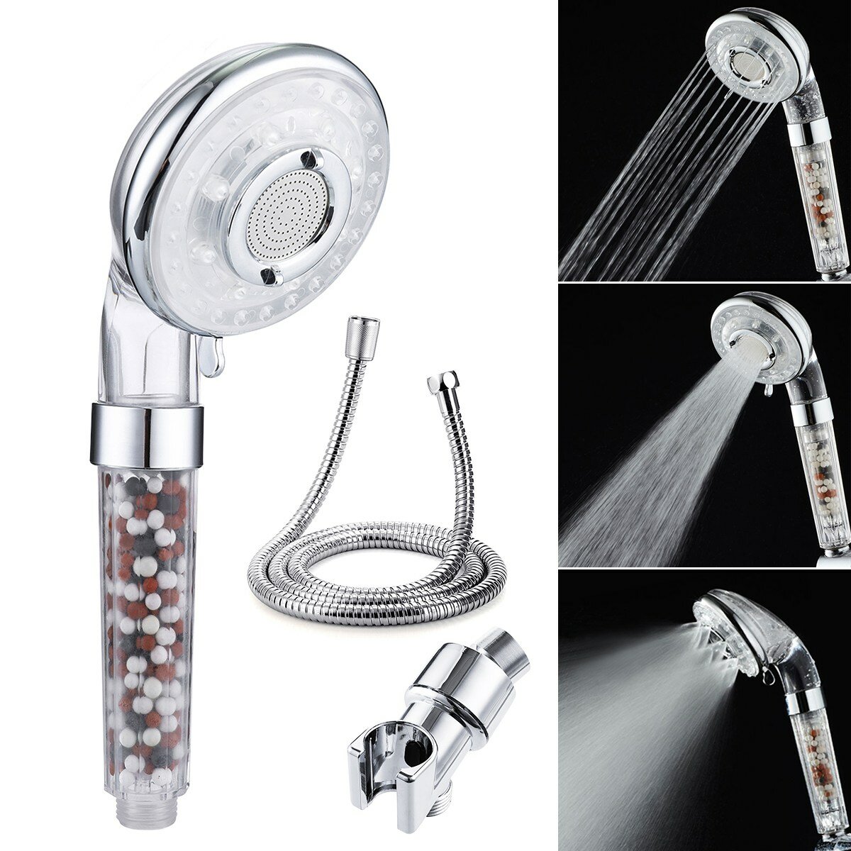 Baban Shower Head Filtration Hand Shower 3 Mode Shower With Limescale Filter And Ion Filter With A P