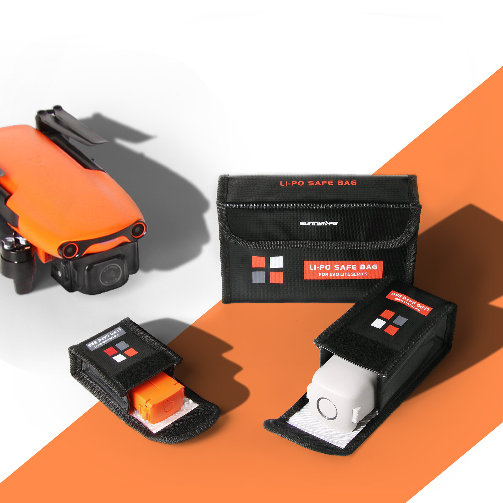 Sunnylife LiPo-batterij Explosieveilige opbergtas voor EVO Nano / Lite-serie RC Drone