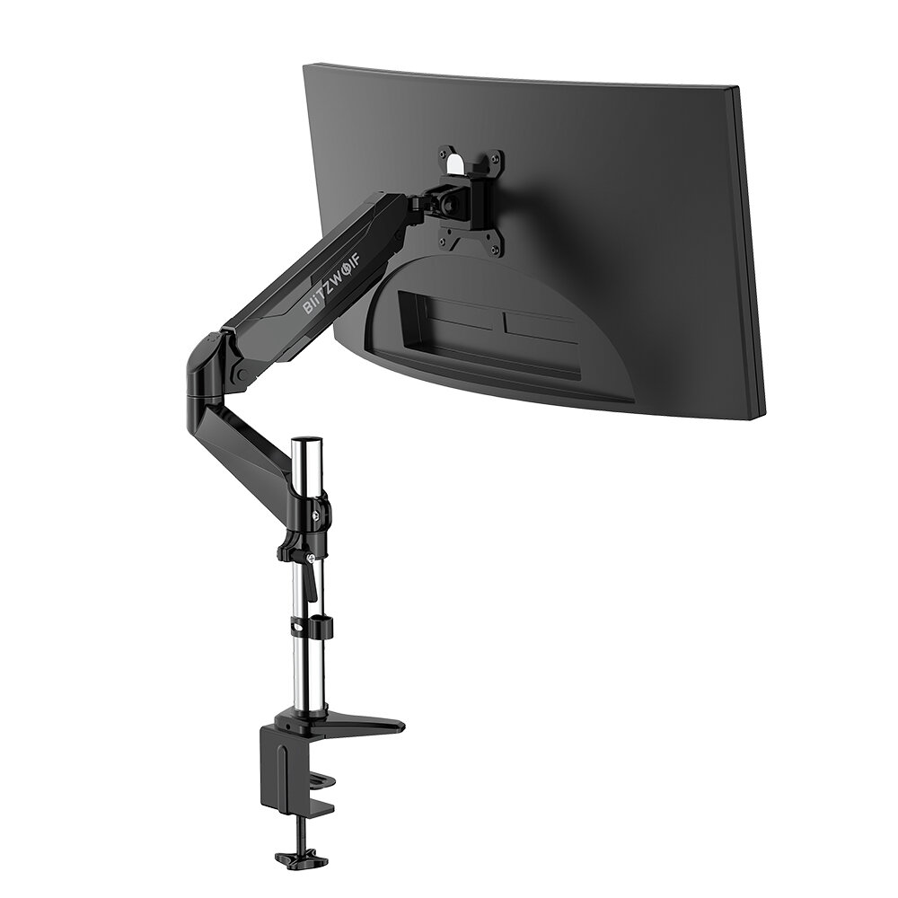 BlitzWolf® BW-MS2 Monitor Stand with Pneumatic Arm 32" Monitor 360°Rotation, -85°~+90°Tilt, 180°Swivel, Adjustable Height and Cable Management