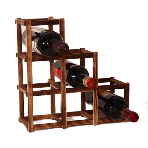 Wooden Red Wine Holder Rack 6 Bottle Wine Rack Mount Kitchen Glass Bottle Drinks Holder Storage Organizer Holders, Banggood  - buy with discount