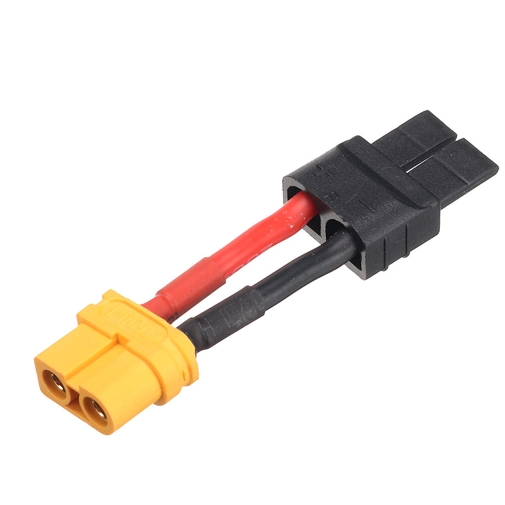 

AMASS 3CM 14AWG XT60 Female Plug to TRX Male Plug Silicone Charging Cable for Battery Charger