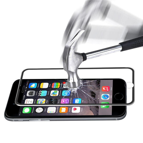 2.5D aluminium rand 9H gehard glas schermbeschermer voor iPhone 7 Puls