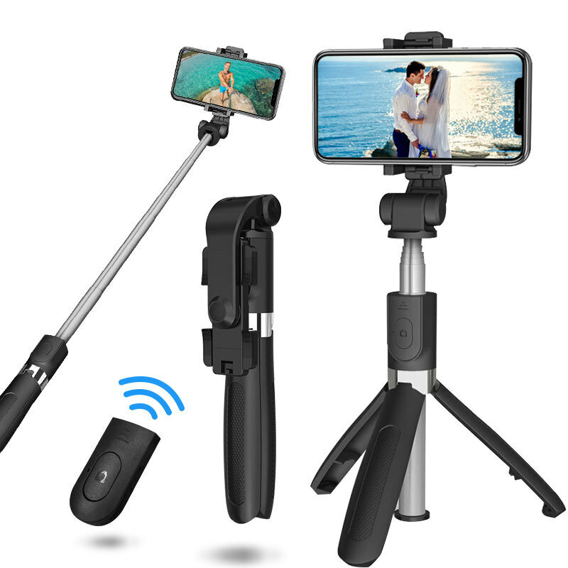 

L01S Selfie Палка Беспроводной выдвижной портативный монопод с bluetooth, складной мини Штатив с затвором Дистанционный