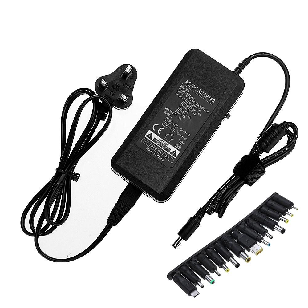 

UK Plug AC100-240V To DC12-24V 120W Power Adapter Universal Charger with 14pcs Swappable Connectors